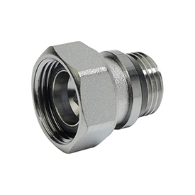 Хромированный отвод с накидной гайкой 1/2" x 3/8" P15TG Giacomini P15TGX003