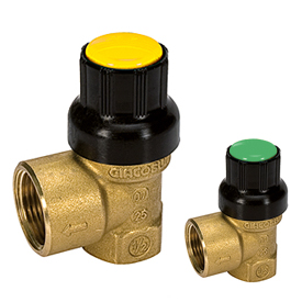 Предохранительный клапан для солнечных систем 1/2" x 3/4" - 6 бар R140C Giacomini R140CY009