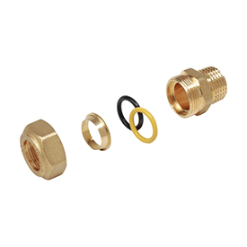 Фитинг прямой с наружной резьбой 3/4"x16 R180M Giacomini R180MY120