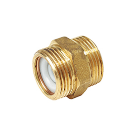 Ниппель латунный, со встроенным обратным клапаном 3/4" R189V Giacomini R189VY004