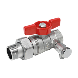 Кран шаровой с отводом и сливом 1"F x 1"M R259DS Giacomini R259SX007