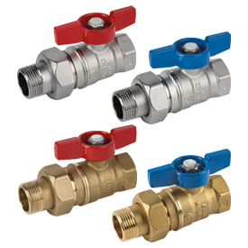 Кран шаровой с отводом 1"F x 1"M R259D Giacomini R259Y007