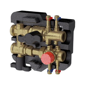 Компактный комплект для фанкойлов собранный 1-1/2”UNS-M x G 1”M /DN15 (LF) R280KC Giacomini R280KCY000