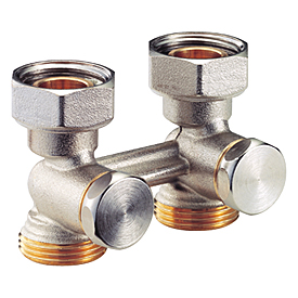 Узел нижнего подключения прямой, для двухтрубных систем 3/4"F x 3/4"E R387 Giacomini R387X002
