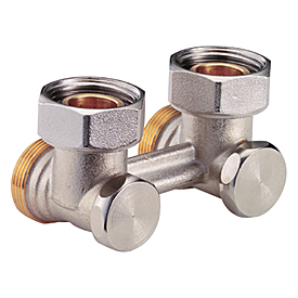 Узел нижнего подключения угловой, для двухтрубных систем 3/4"F x 3/4"E R388 Giacomini R388X002