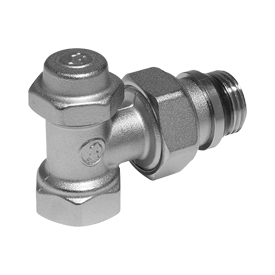 Угловой отсечной клапан со сливом 3/8" R714TG Giacomini R714X032
