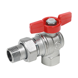 Кран шаровой угловой с отводом 3/4"F x 3/4"M - син. рук. R789 Giacomini R789X045