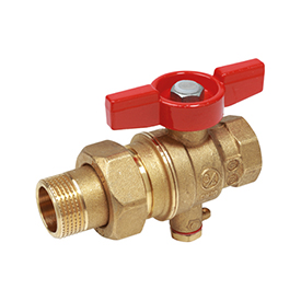 Кран шаровой для зонда с отводом 1F x 1"M R859T Giacomini R859TY007
